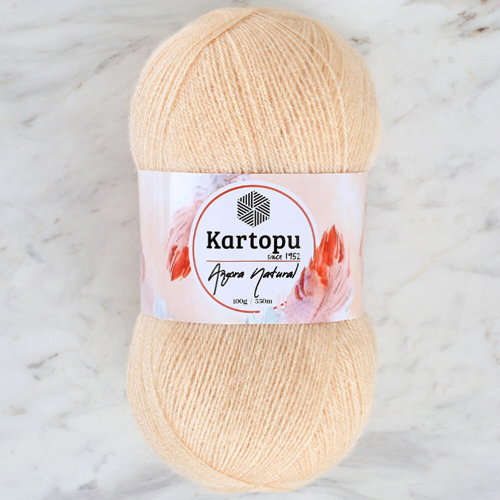 Kartopu Angora Natural Ten Rengi El Örgü İpi - K845
